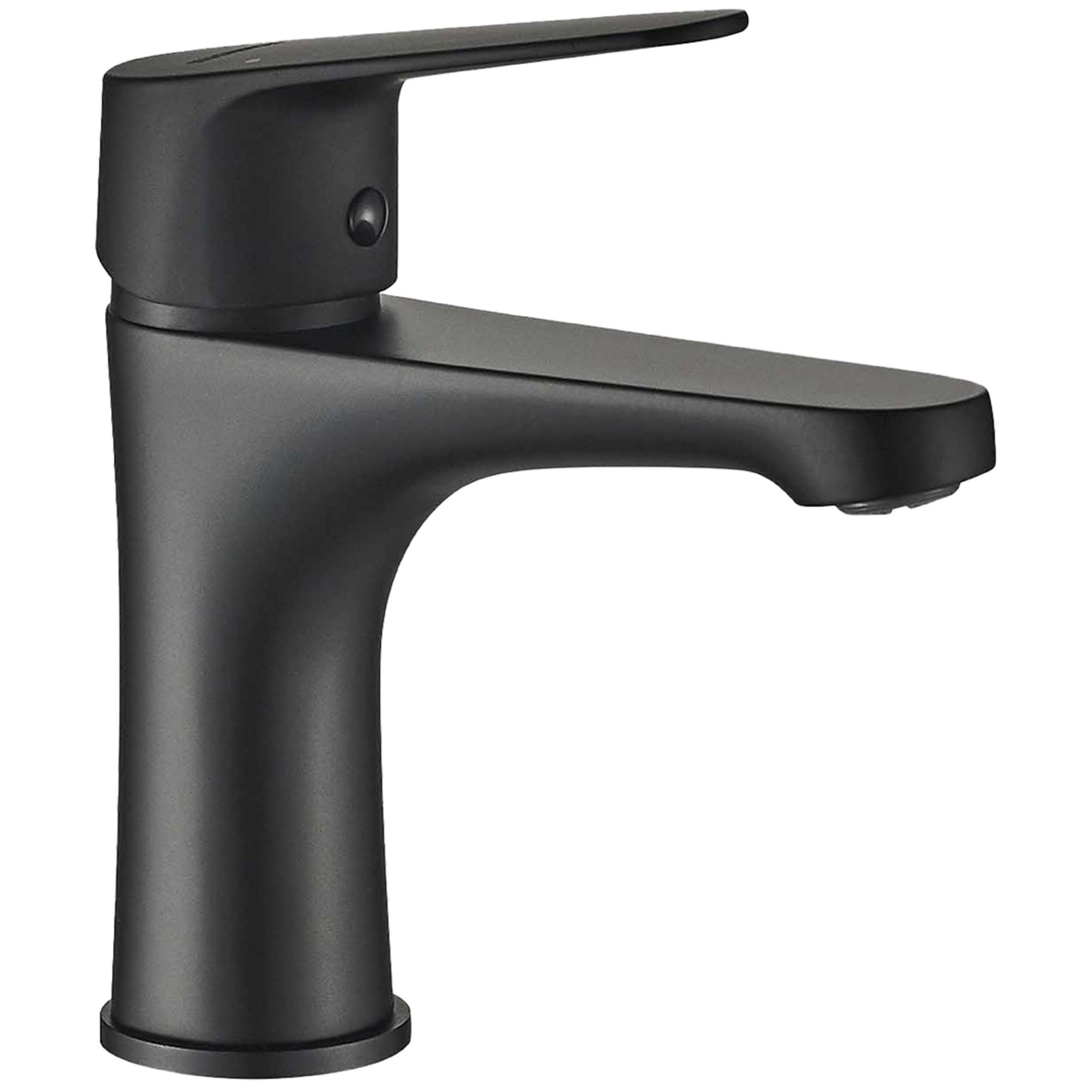 Sagra - Baterie neagra mat, pentru lavoar baie, cu ventil (dop), BQR_722D