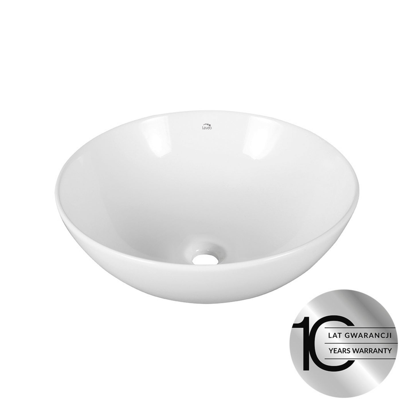 Sabi - lavoar alb, rotund, din ceramică, de blat, VUS 6240