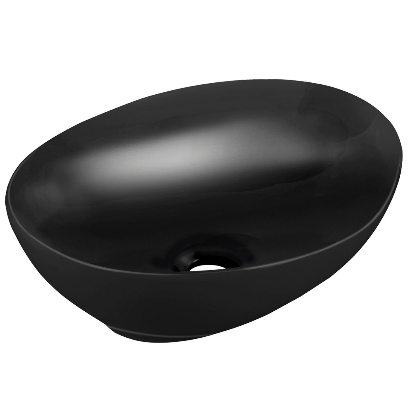Desna - lavoar forma ovala, negru mat, stil minimalist si elegant, din ceramică, pe blat, VUD B241