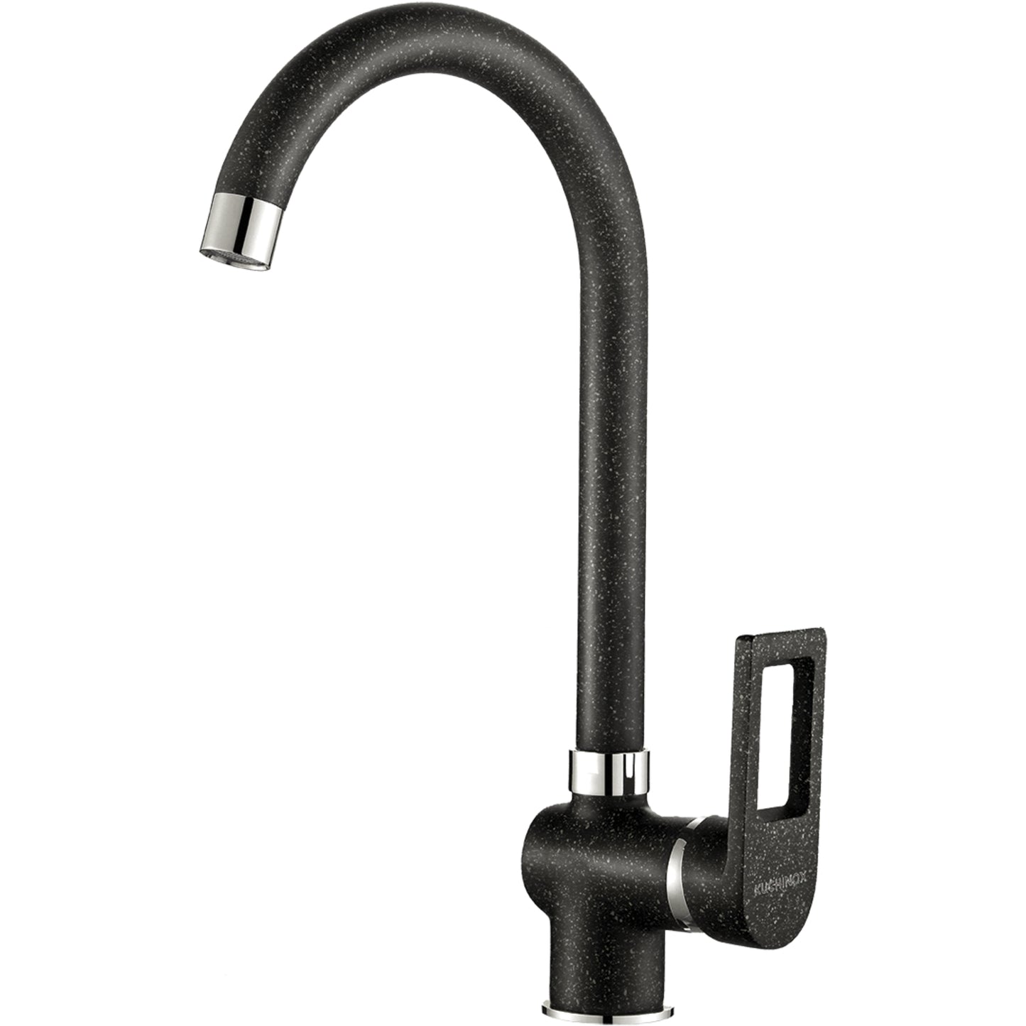 KASJA - Baterie chiuvetă bucatarie culoare negru granit, cu pipă mobila, BKN 768D