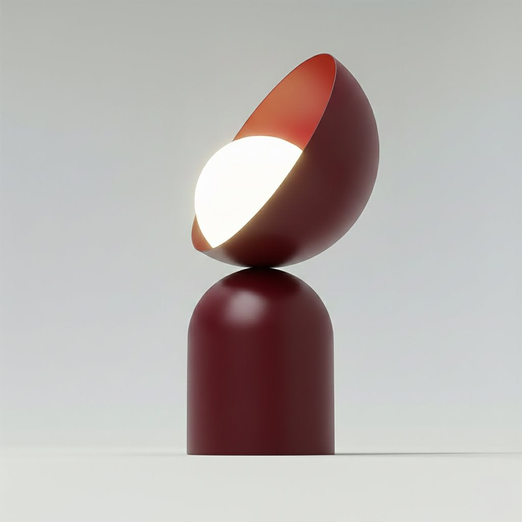Lampă de noapte metalică BOTO LN1 BURGUNDY, vișinie, modernă