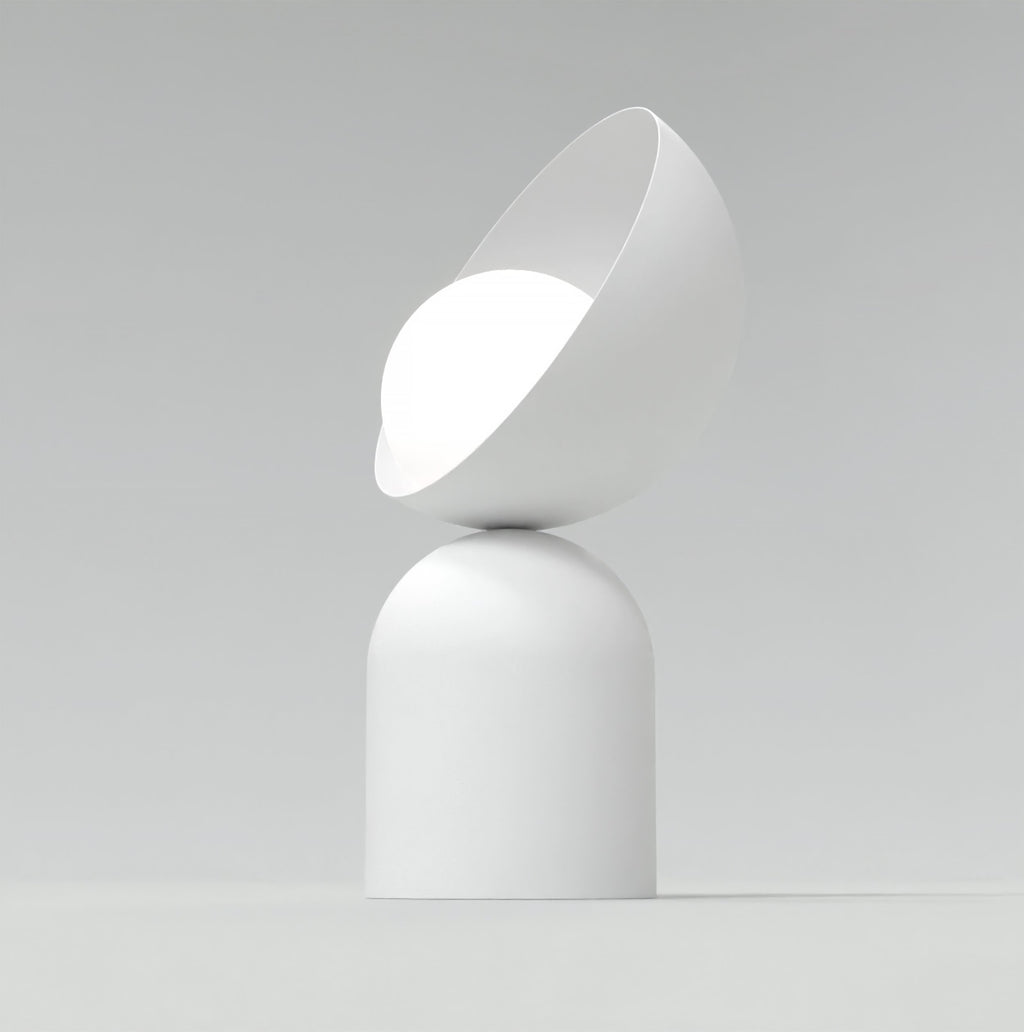 Lampă de noapte metalică BOTO LN1 WHITE, albă, modernă