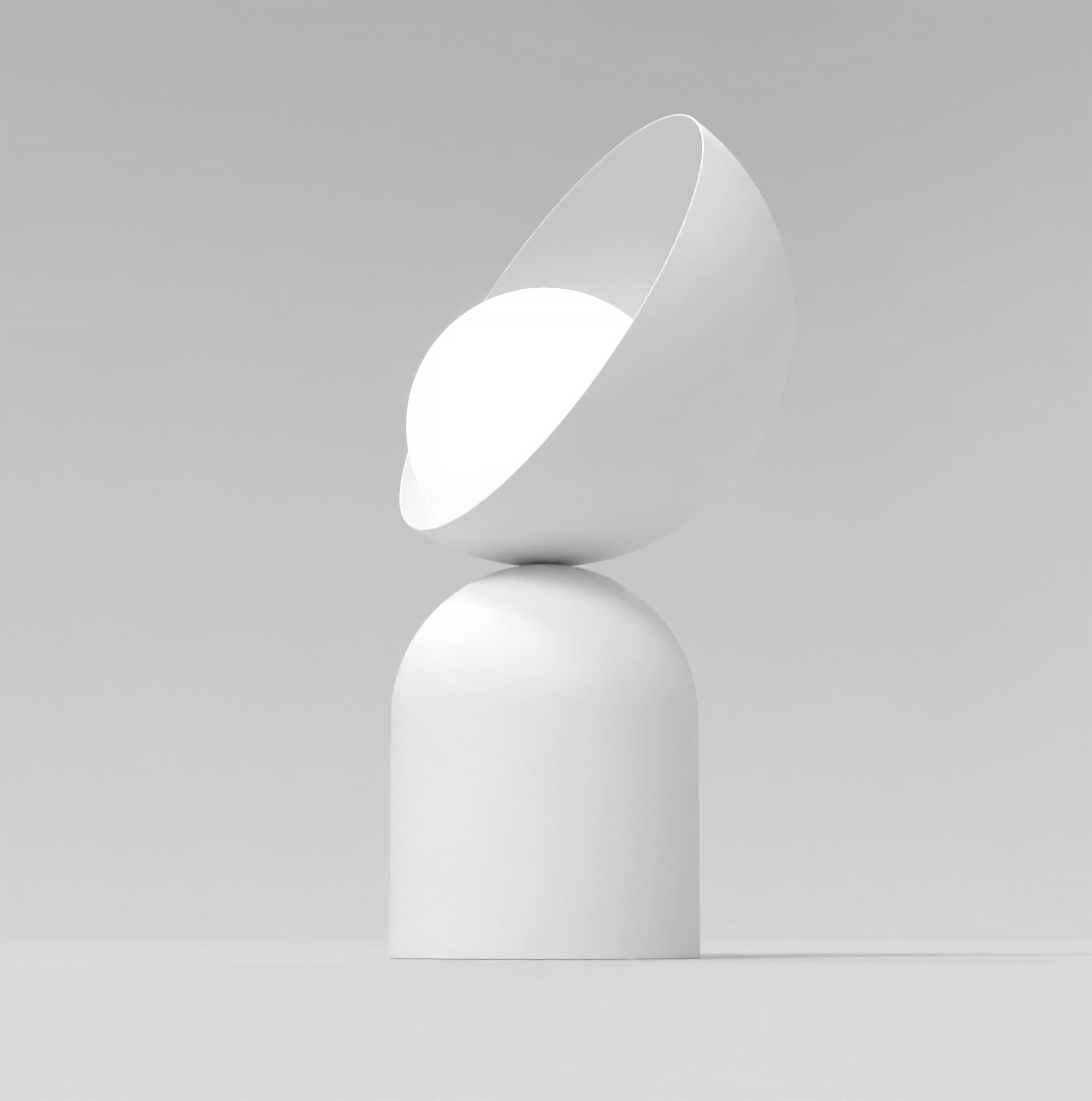 Lampă de noapte metalică BOTO LN1 WHITE, albă, modernă