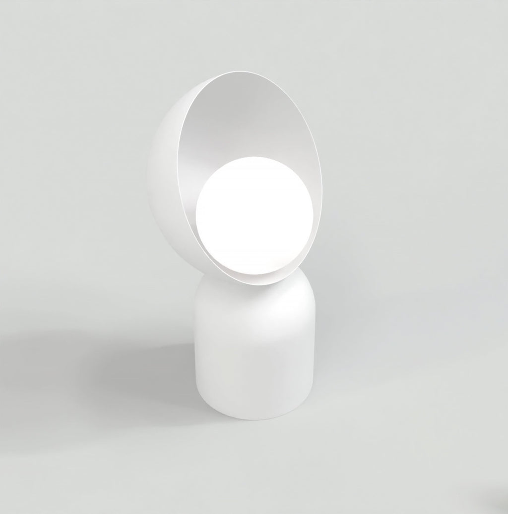 Lampă de noapte metalică BOTO LN1 WHITE, albă, modernă