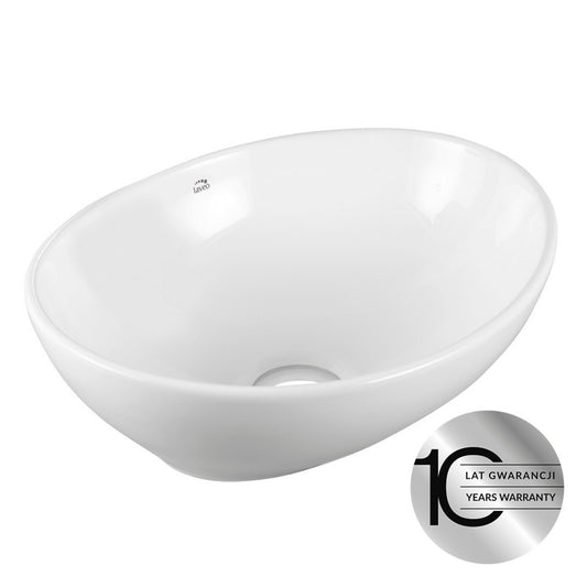 Desna - lavoar ceramică de blat, forma ovala, culoare alb, VUD 6241