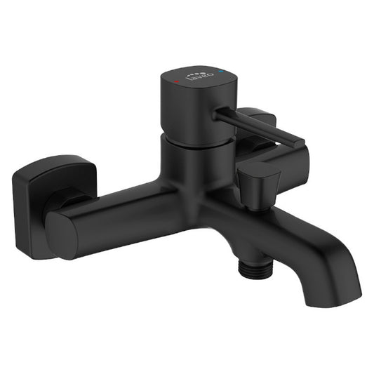 Pola - baterie vana negru mat, pentru perete, fără set de duș, BAP 710D