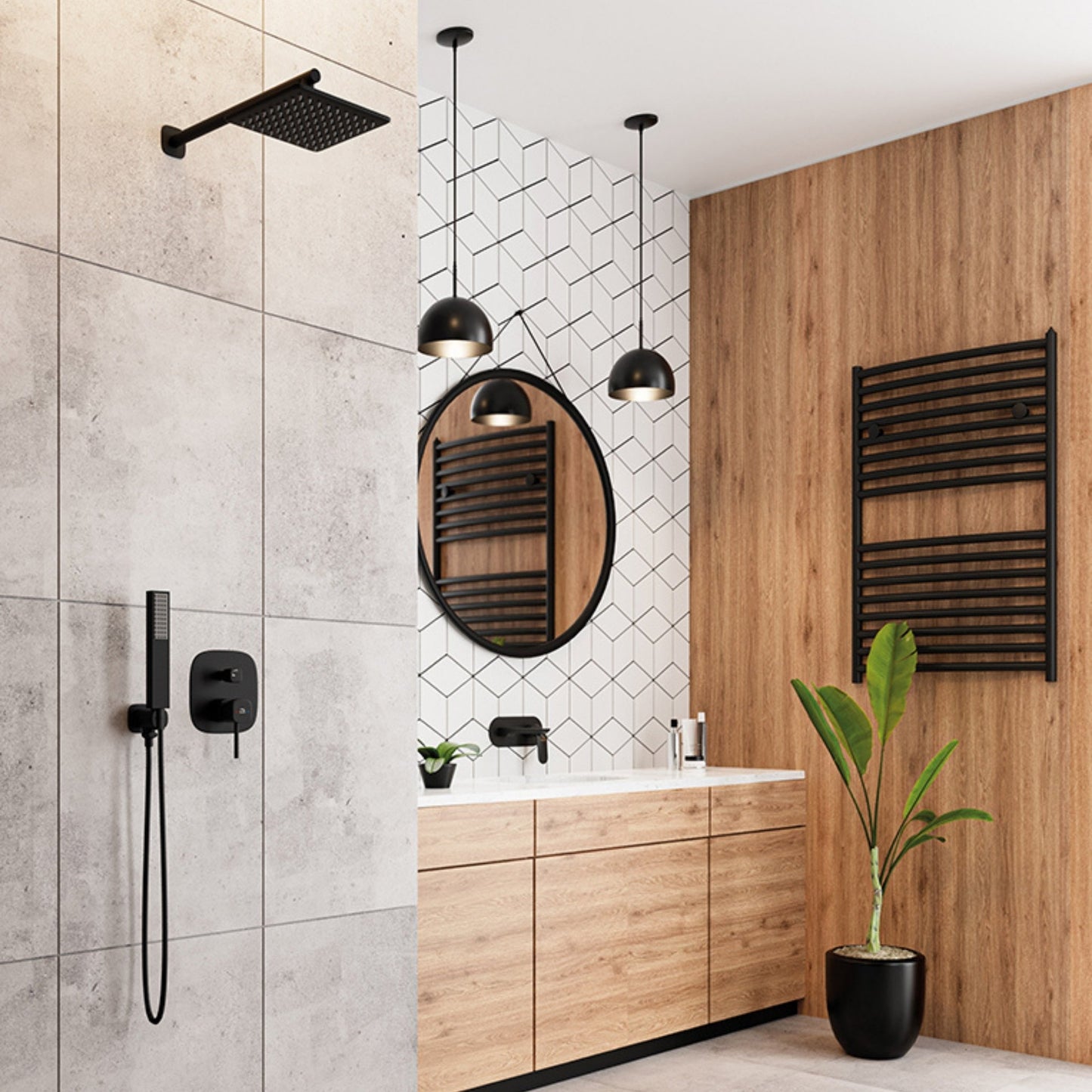 Pola - dus incastrat, culoare negru mat, BAP 701P