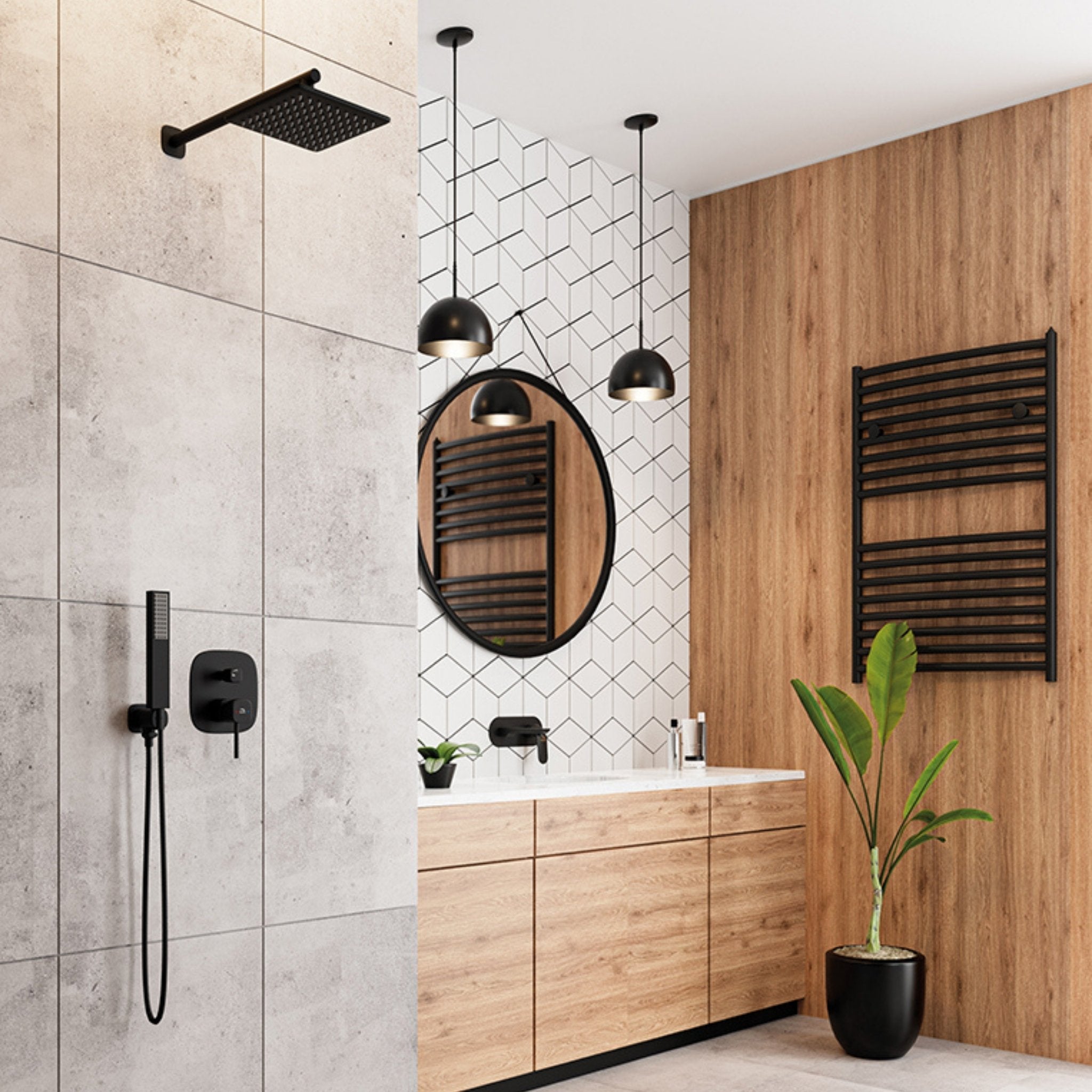 Pola - dus incastrat, culoare negru mat, BAP 701P