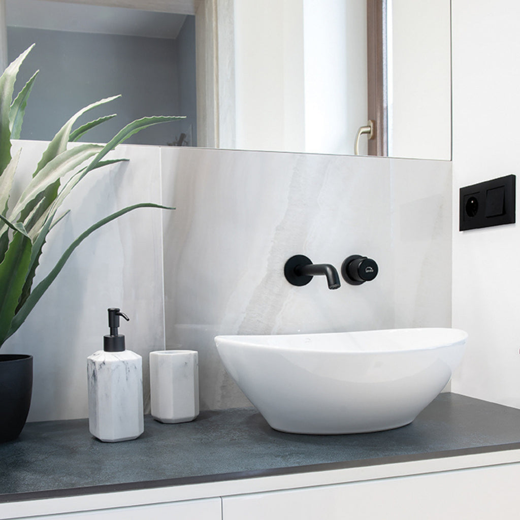 Desna - lavoar ceramică de blat, forma ovala, culoare alb, VUD 6241