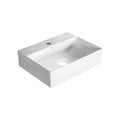 Kvadrato - lavoar alb, dreptunghiular, instalat pe blat/ pe perete, cu orificiu pentru baterie, VUK 6146