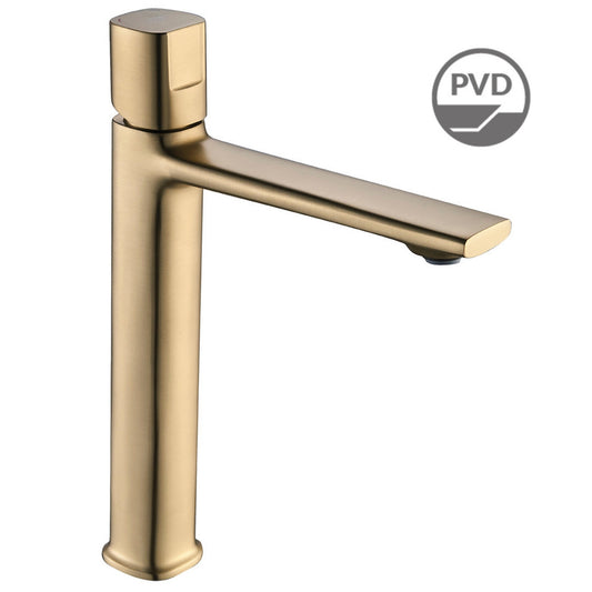 Tores - baterie de lavoar verticală pentru blat, cu ventil, culoare auriu sampanie, BVT G2ND
