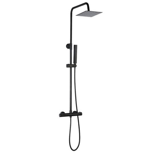 Pola - coloană de duș cu baterie termostatică, culoare negru mat, PLA 70TD
