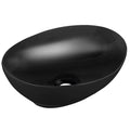 Desna - lavoar forma ovala, negru mat, stil minimalist si elegant, din ceramică, pe blat, VUD B241