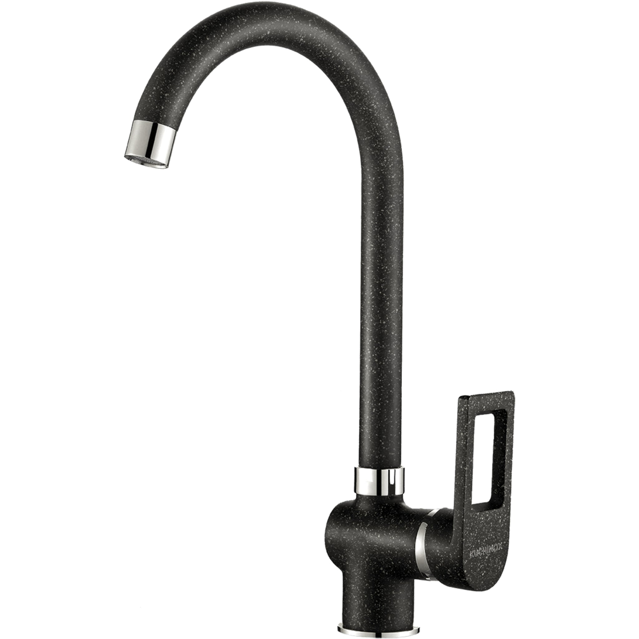 KASJA - Baterie chiuvetă bucatarie culoare negru granit, cu pipă mobila, BKN 768D