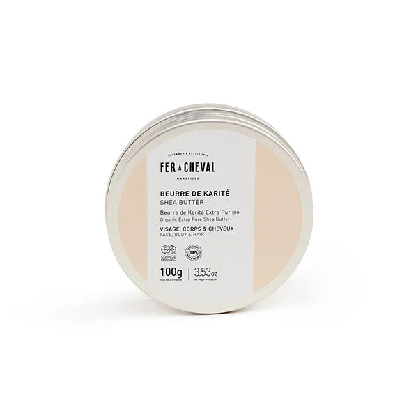 Unt de Shea Extra Pur BIO pentru față, corp și păr, Fer à Cheval, 100 g