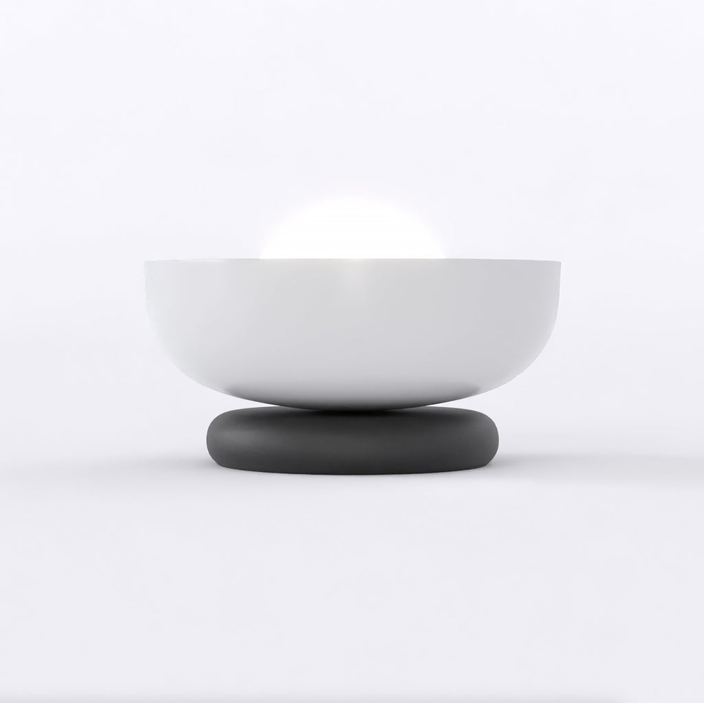 Lampă de noapte metalică, culoare gri, OZZY LN1 GRAY, modernă