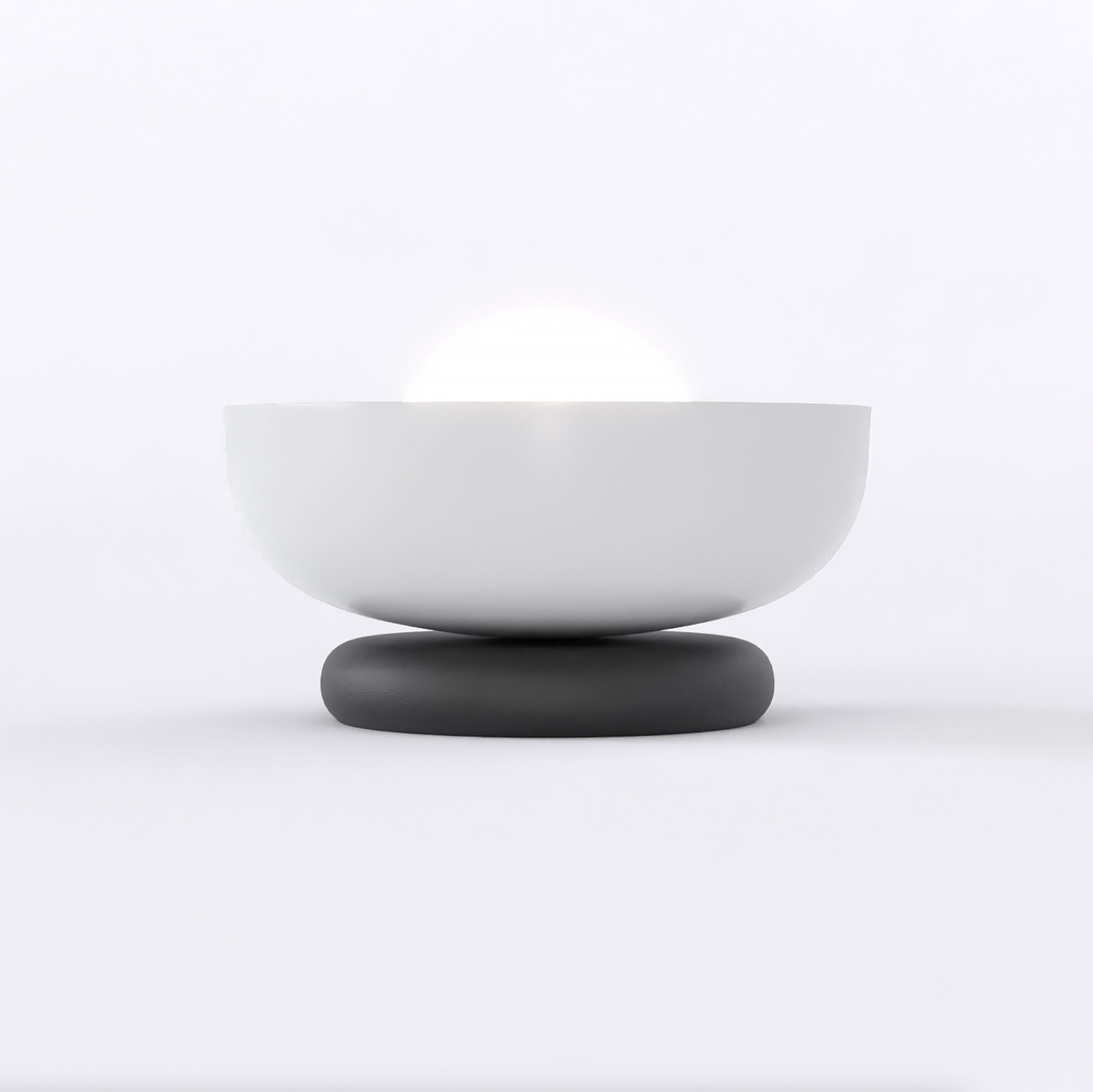 Lampă de noapte metalică, culoare gri, OZZY LN1 GRAY, modernă