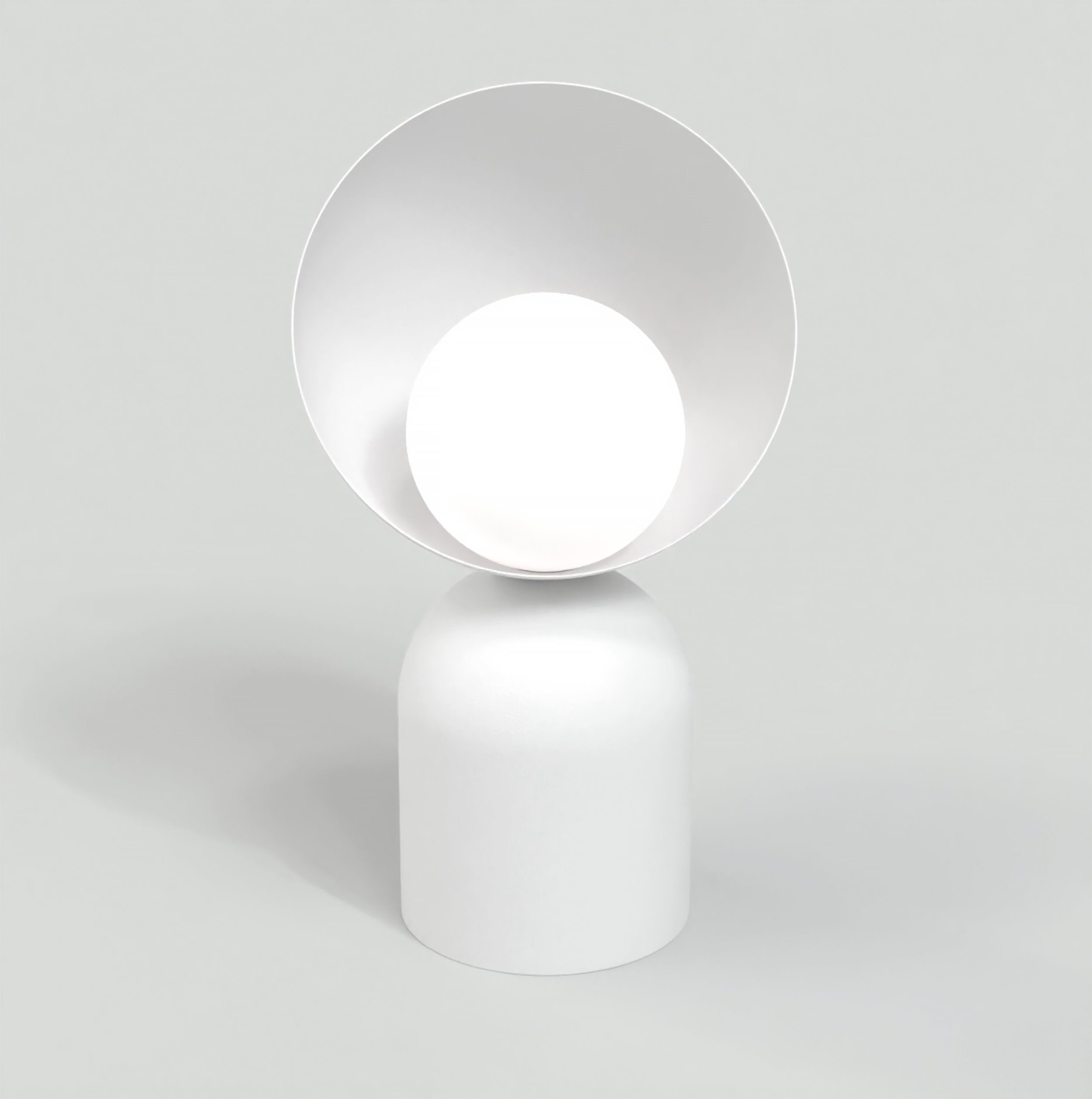 Lampă de noapte metalică BOTO LN1 WHITE, albă, modernă