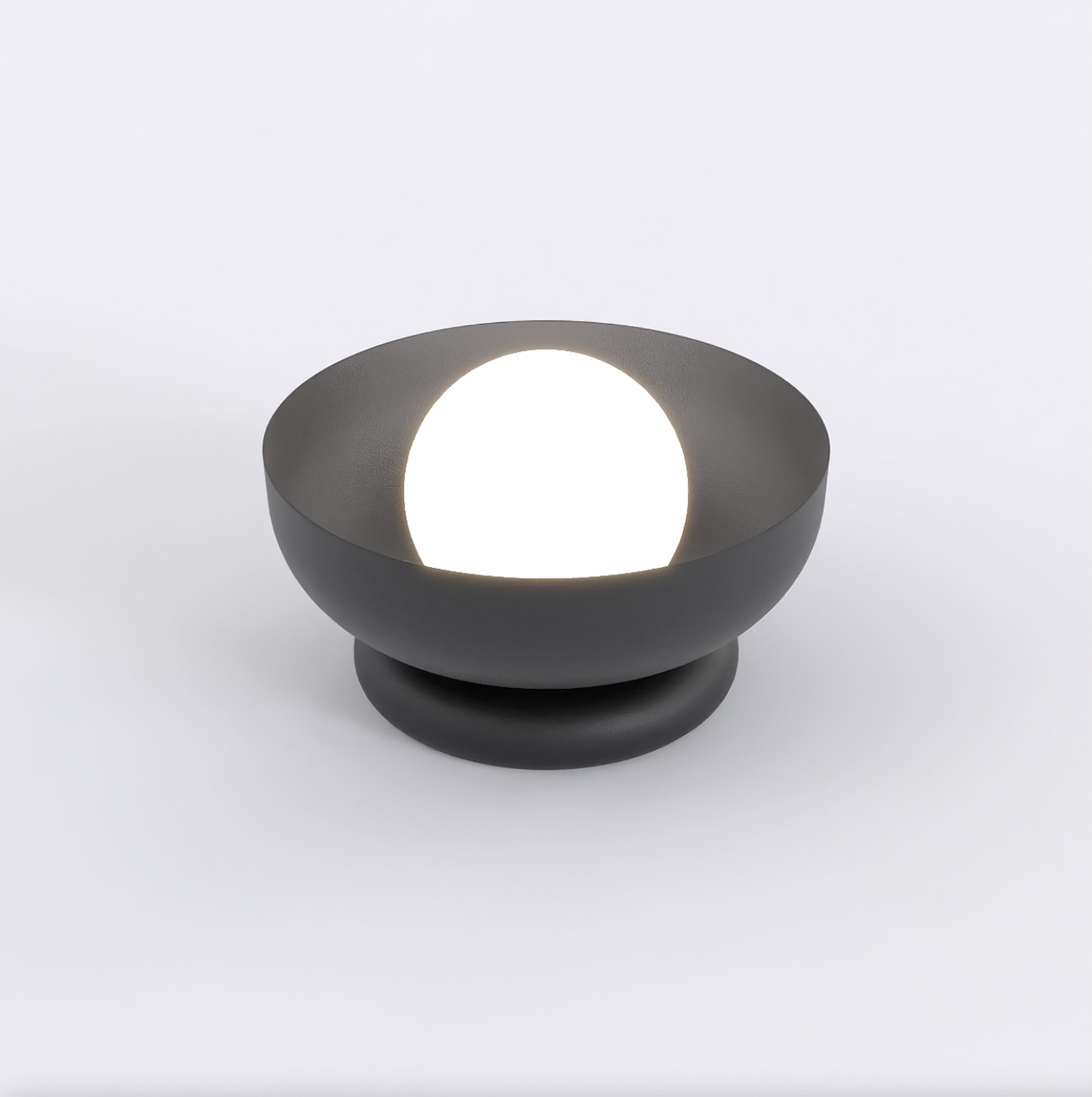 Lampă de noapte metalică OZZY LN1 BLACK, neagră, modernă