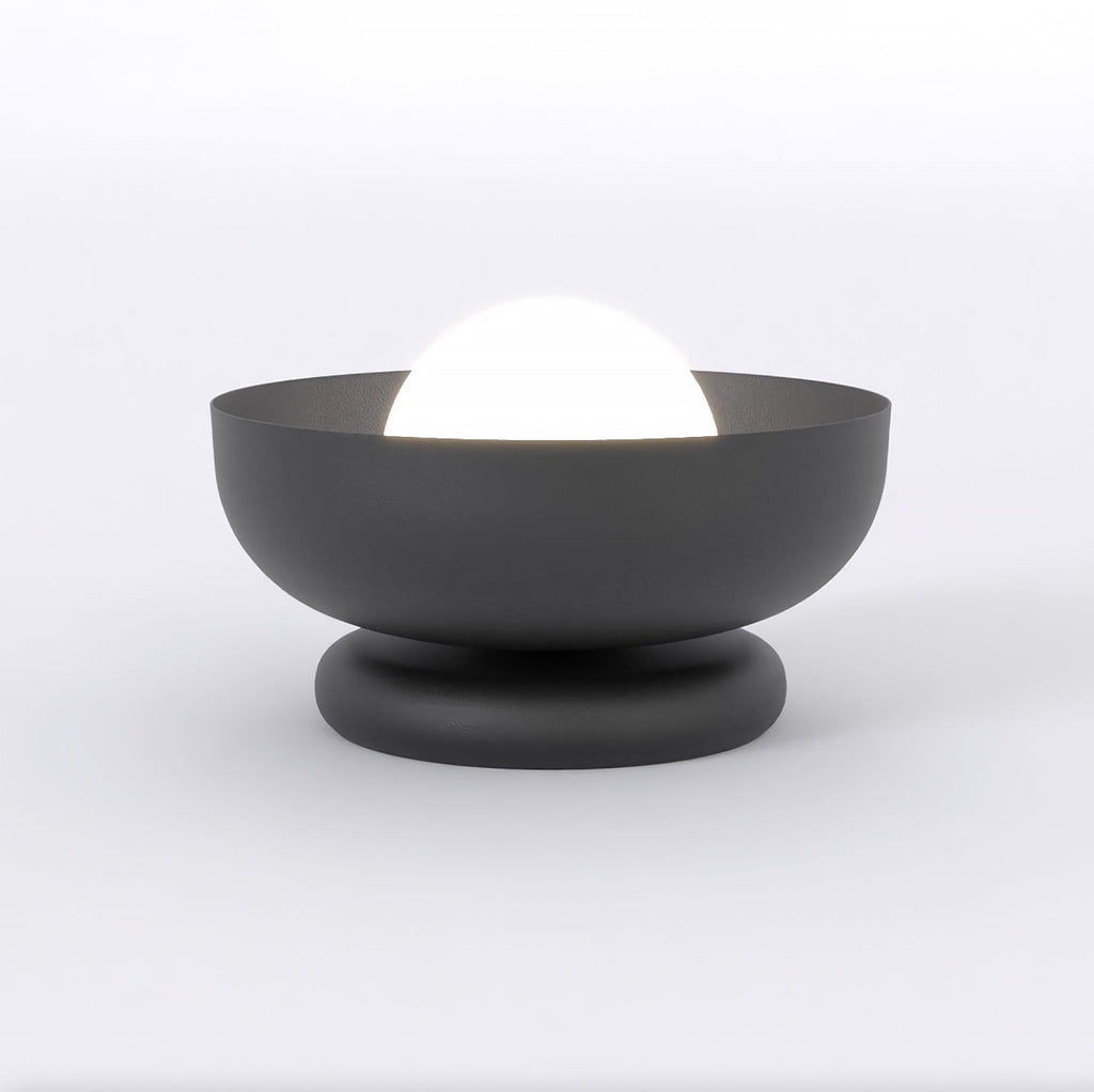 Lampă de noapte metalică OZZY LN1 BLACK, neagră, modernă