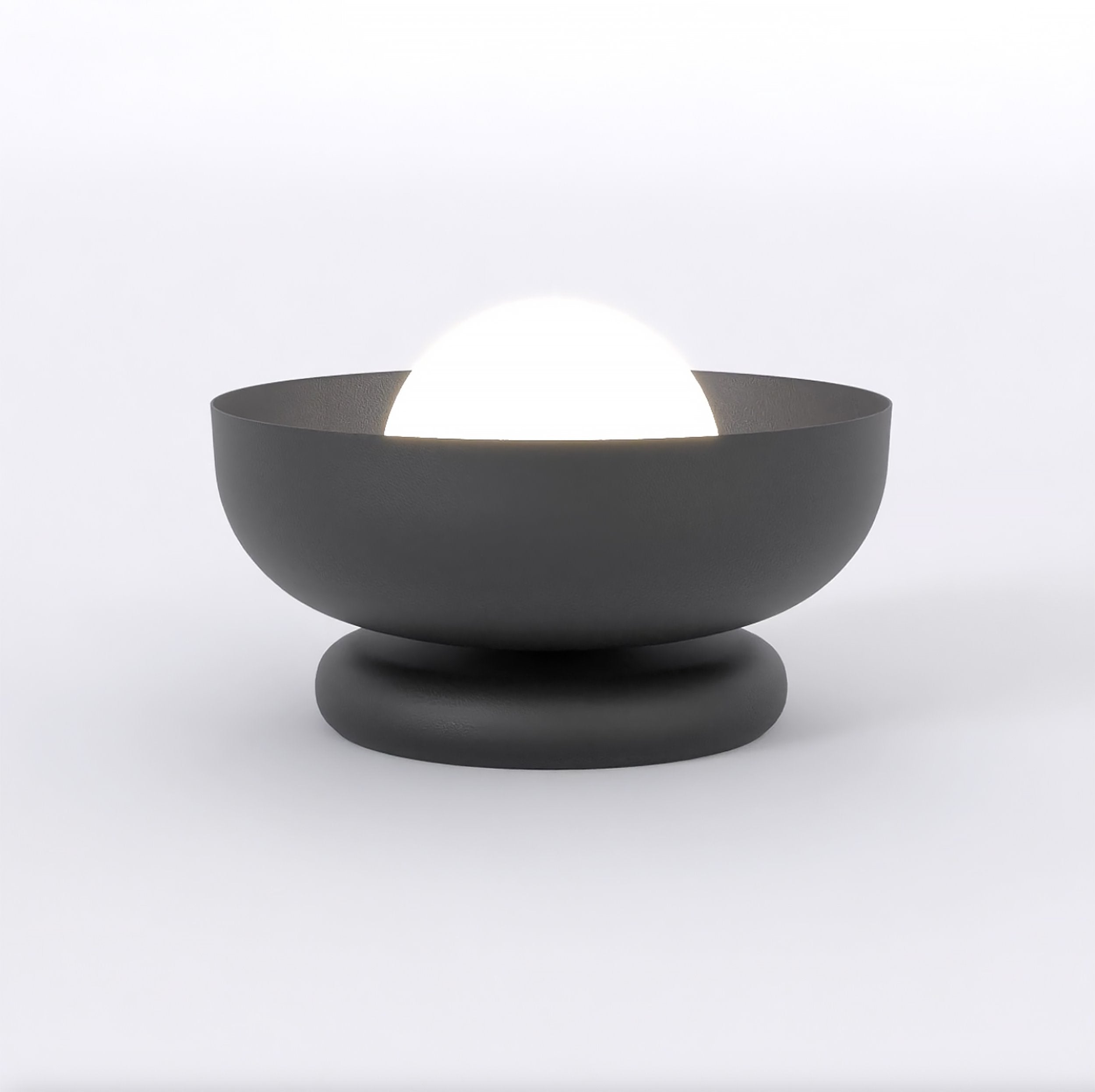 Lampă de noapte metalică OZZY LN1 BLACK, neagră, modernă