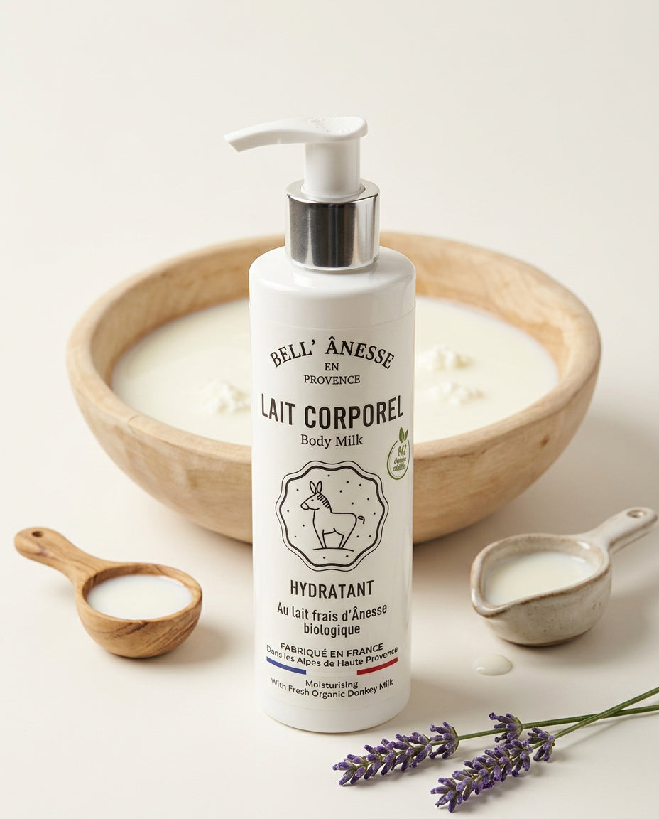 Lapte de corp hidratant cu lapte de măgăriță bio, 250 ml