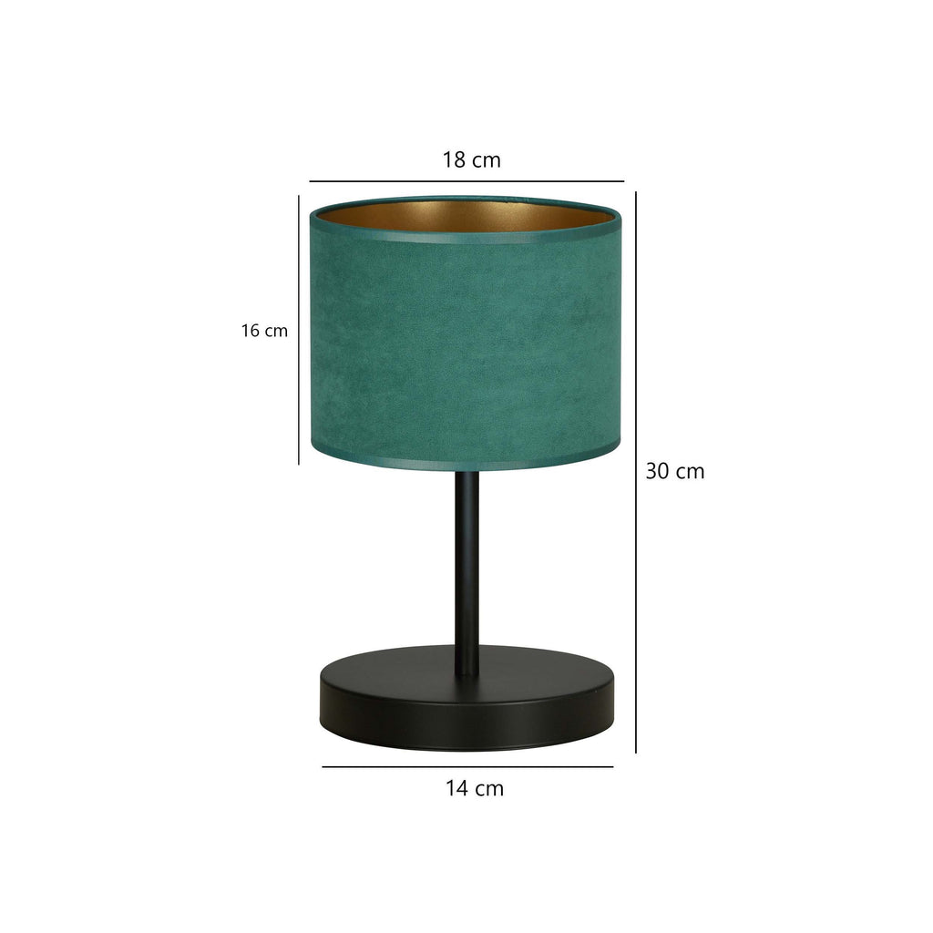 Lampă de noapte verde din catifea