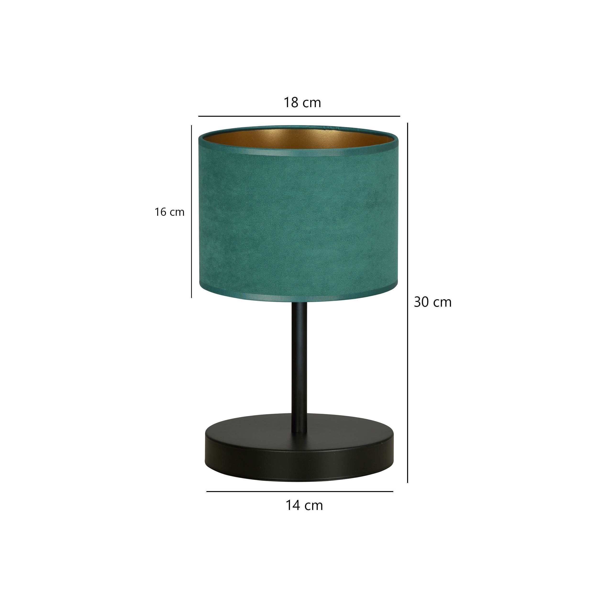 Lampă de noapte verde din catifea