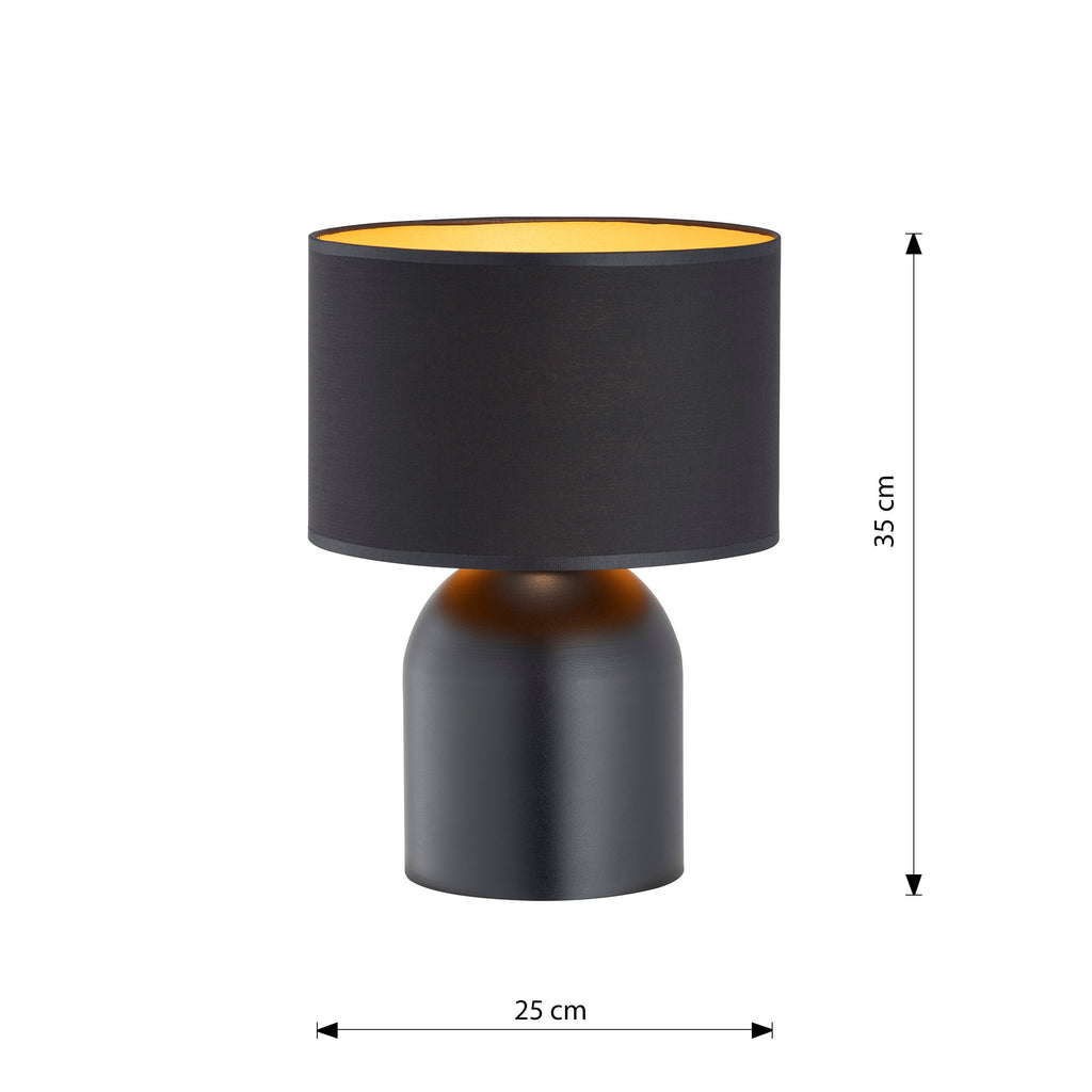 Lampă de noapte ASPEN LN1 NEGRU cu AURIU, eleganta si atemporala