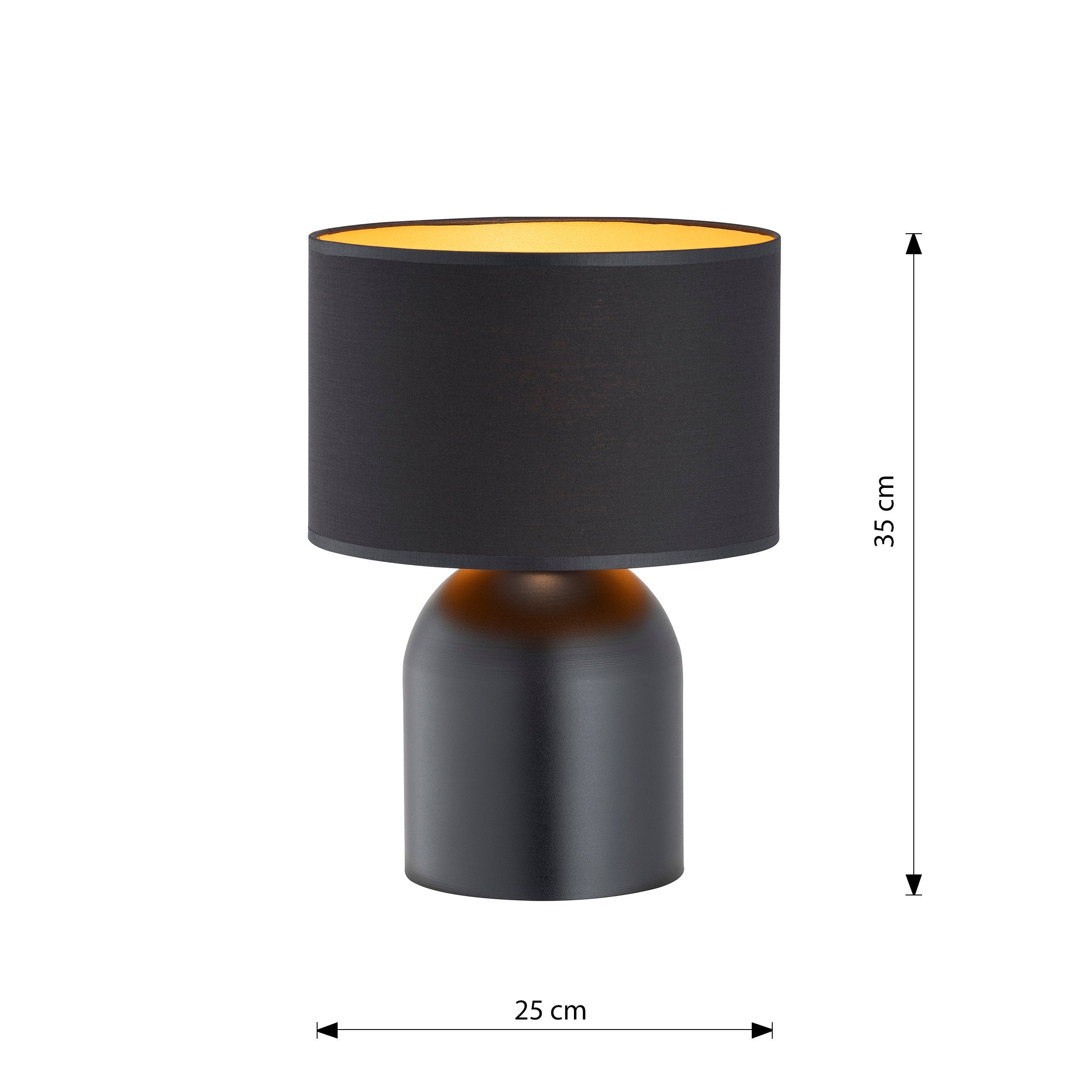 Lampă de noapte ASPEN LN1 NEGRU cu AURIU, eleganta si atemporala