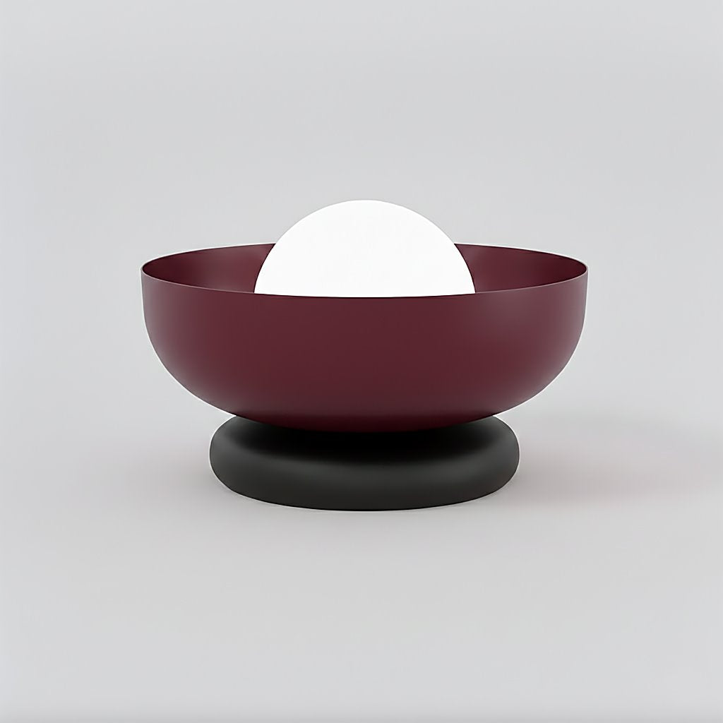 Lampă de noapte metalică OZZY LN1 BURGUNDY, culoare burgundy, vișinie, modernă