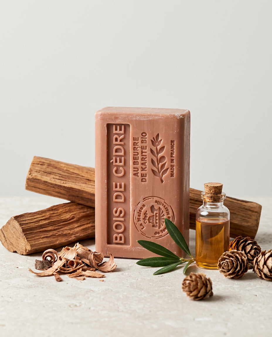 Săpun solid cu parfum de lemn de cedru si unt de shea organic 125g