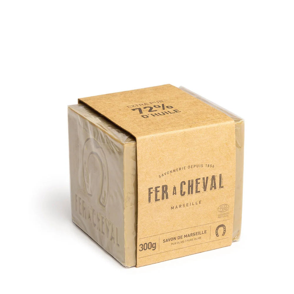 Săpun de Marsilia Fer À Cheval Pur ulei Măsline, 100% ingrediente origine naturală, Cub 300 g