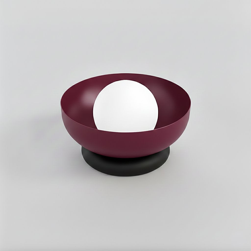 Lampă de noapte metalică OZZY LN1 BURGUNDY, culoare burgundy, vișinie, modernă