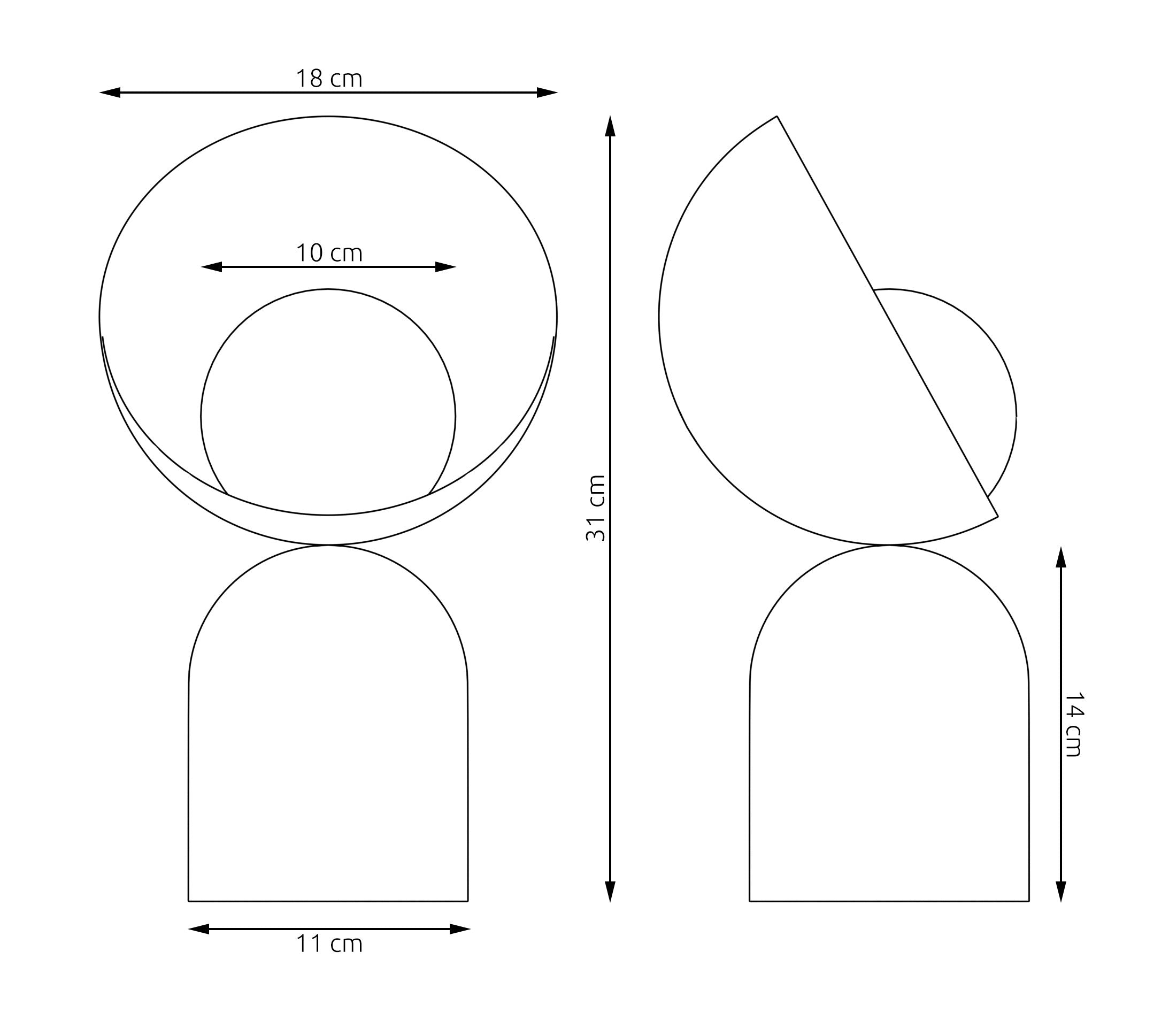 Lampă de noapte metalică BOTO LN1 WHITE, albă, modernă