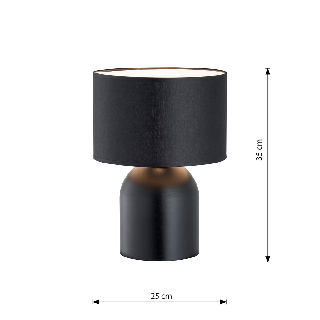 Lampă de masa ASPEN LN1 NEGRU cu ALB, simpla si eleganta