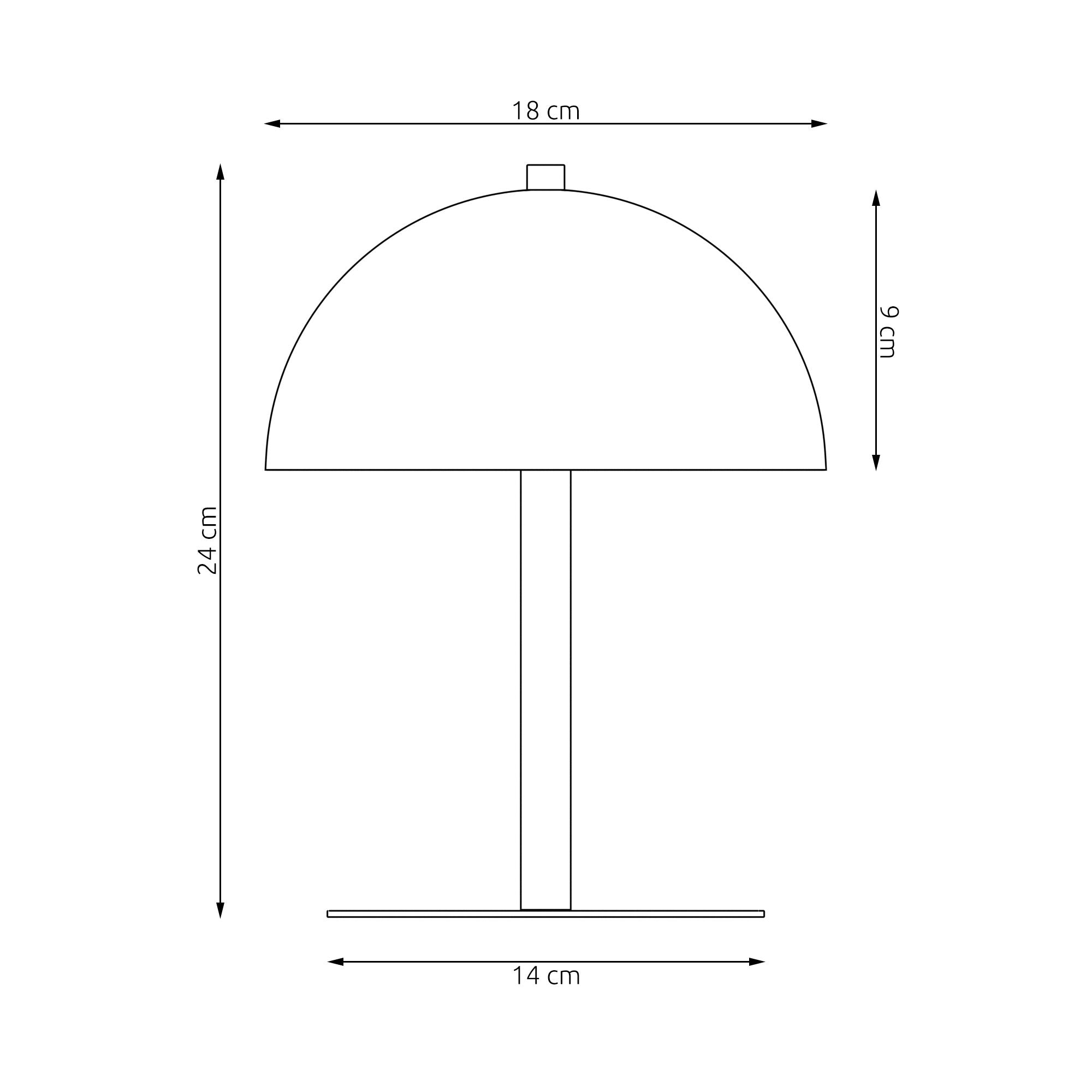 Lampă de birou MOGU LN2 BL BLACK, metal, neagra