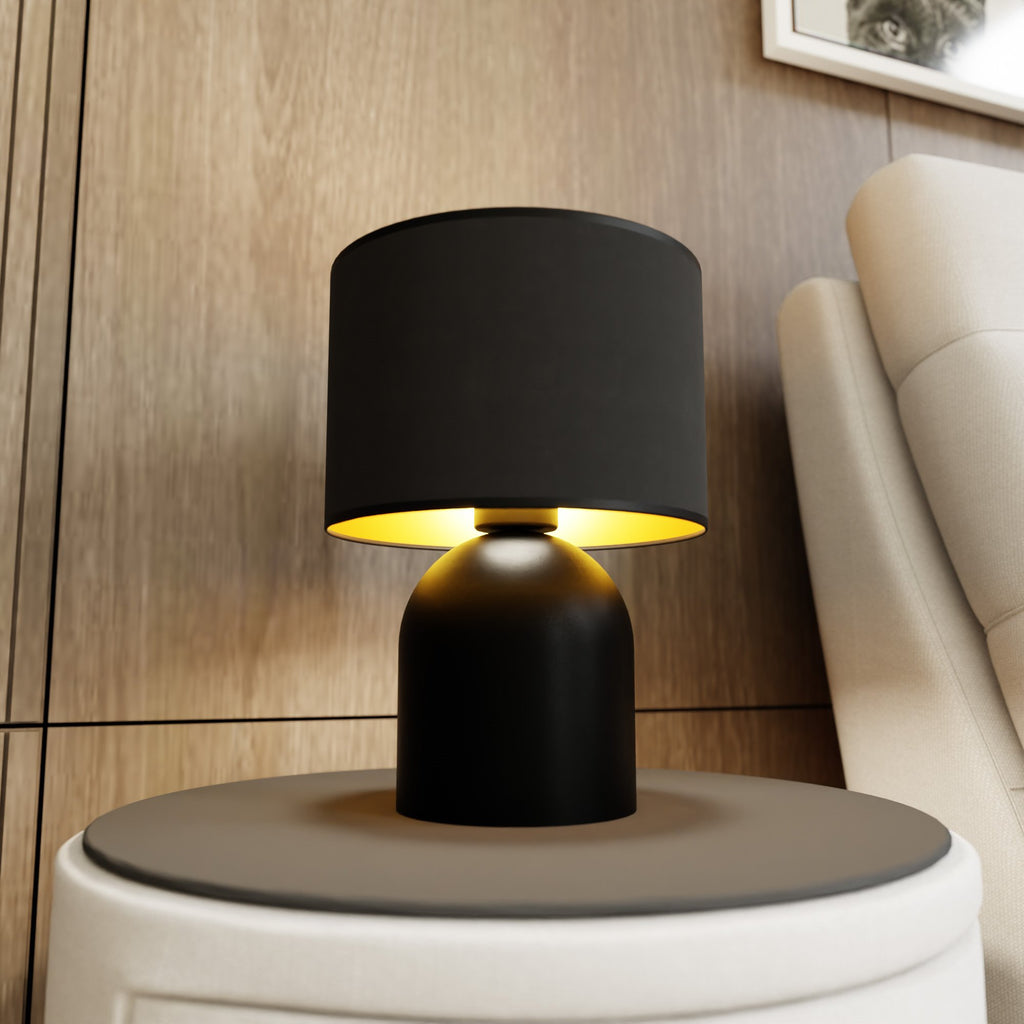 Lampă de noapte ASPEN LN1 NEGRU cu AURIU, eleganta si atemporala